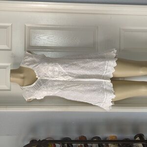 Johnny Was White Eyelet Tunic Top